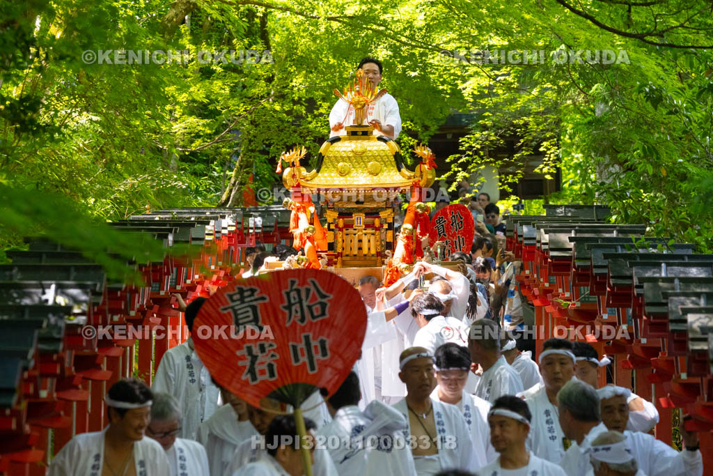 京都府　貴船神社　貴船祭　神輿出御