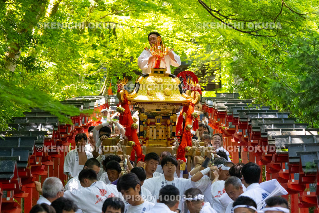 京都府　貴船神社　貴船祭　神輿出御