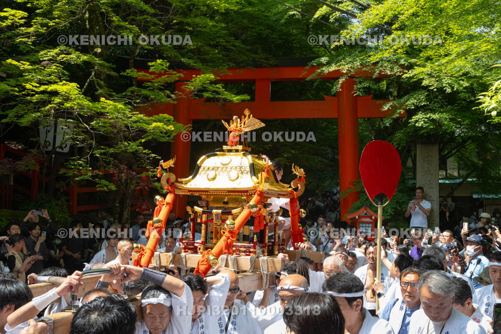 京都府　貴船神社　貴船祭　神輿出御