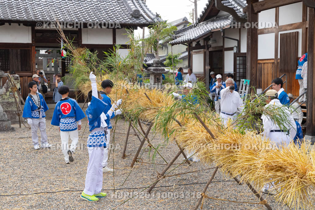 奈良県　今里の蛇巻き　蛇体作成