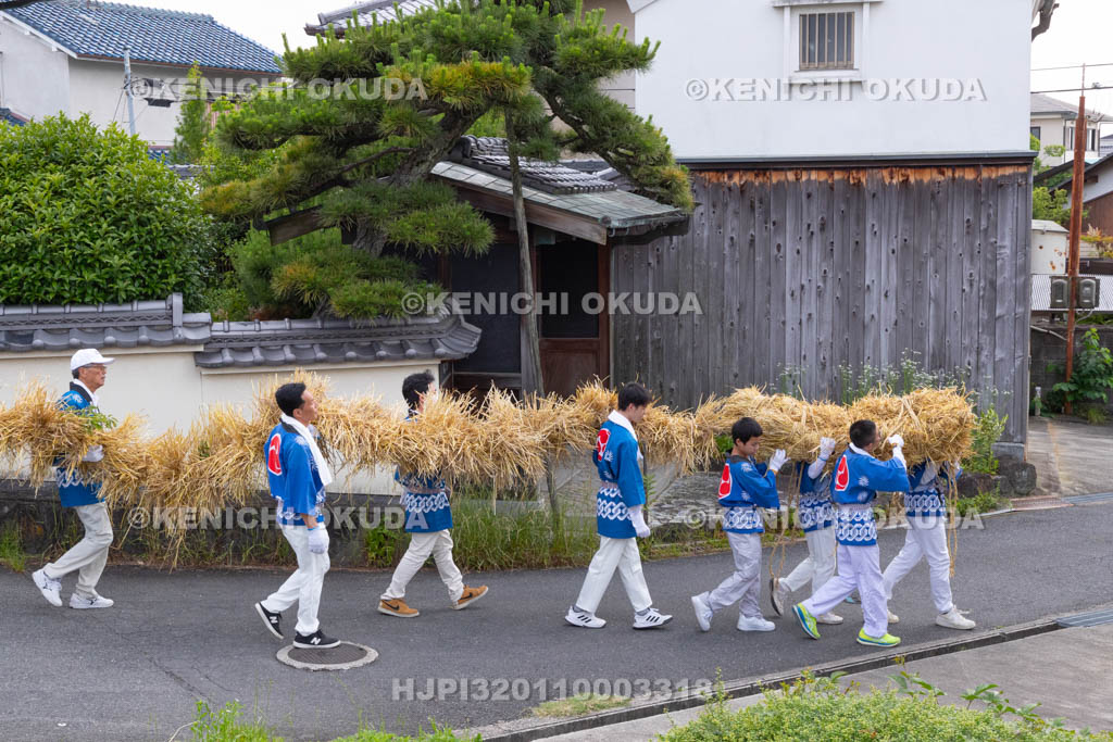 奈良県　今里の蛇巻き　練り歩き