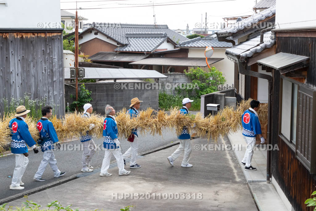 奈良県　今里の蛇巻き　練り歩き
