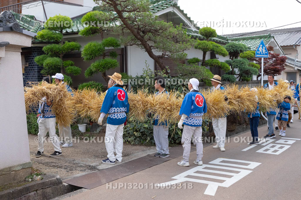 奈良県　今里の蛇巻き　練り歩き