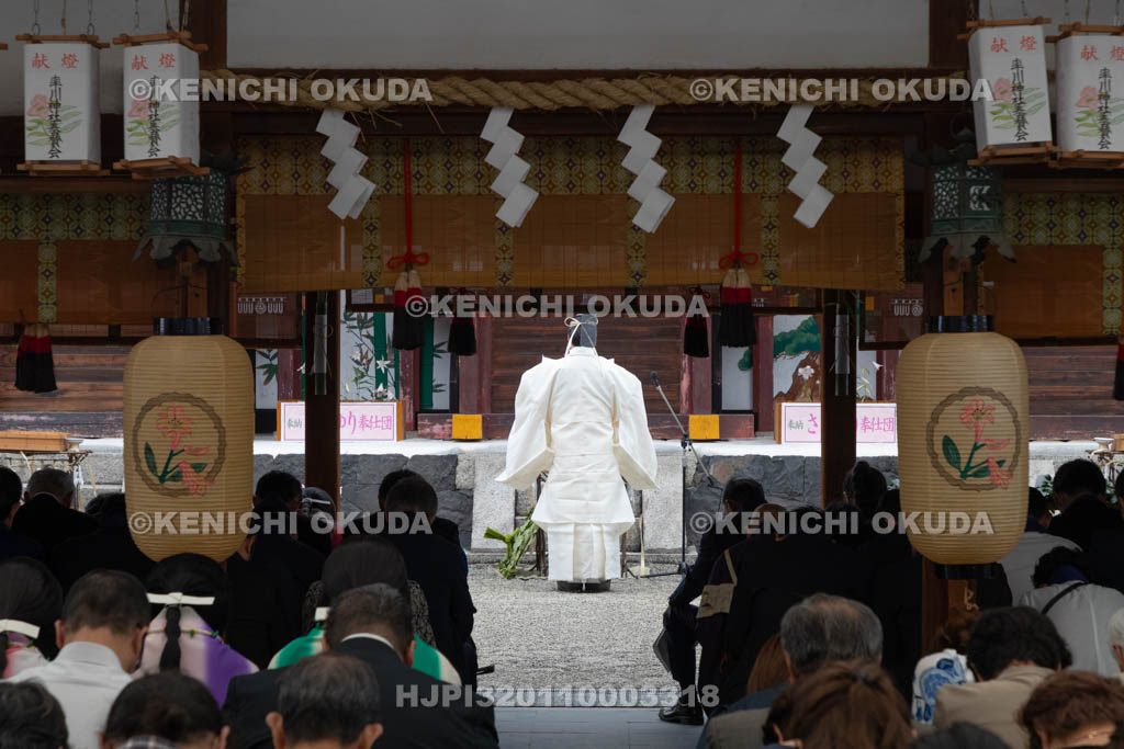 奈良県　率川神社　三枝祭（さいくさのまつり）　祝詞奏上