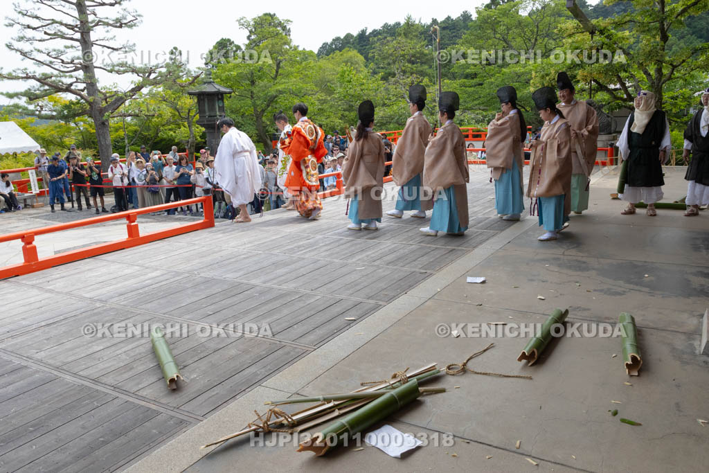 京都府　鞍馬寺　竹伐り会式　退下