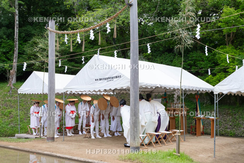 奈良県　大神神社　御田植祭　祝詞奏上