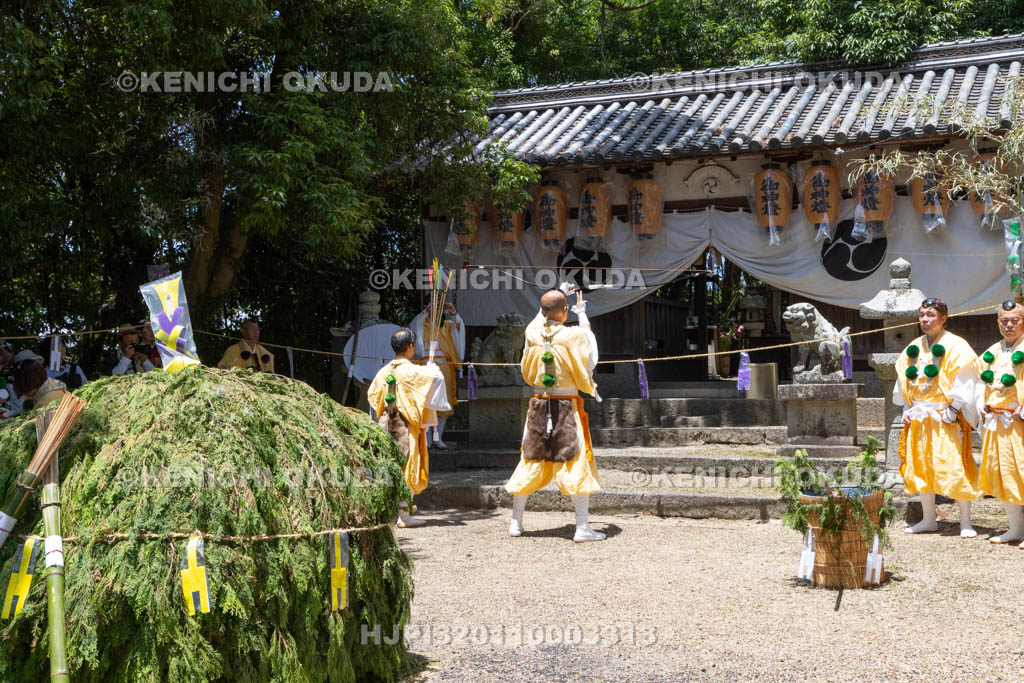 奈良県　金峯山寺　蓮華会　奥田の蓮取り　護摩法要（弁天神社）