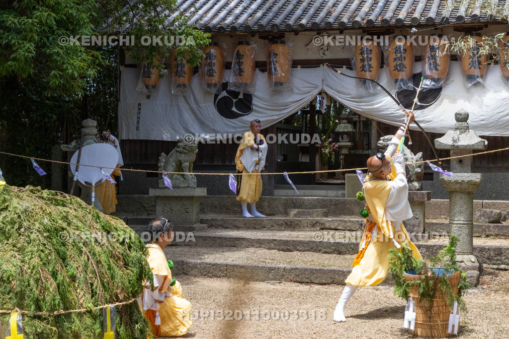 奈良県　金峯山寺　蓮華会　奥田の蓮取り　護摩法要（弁天神社）