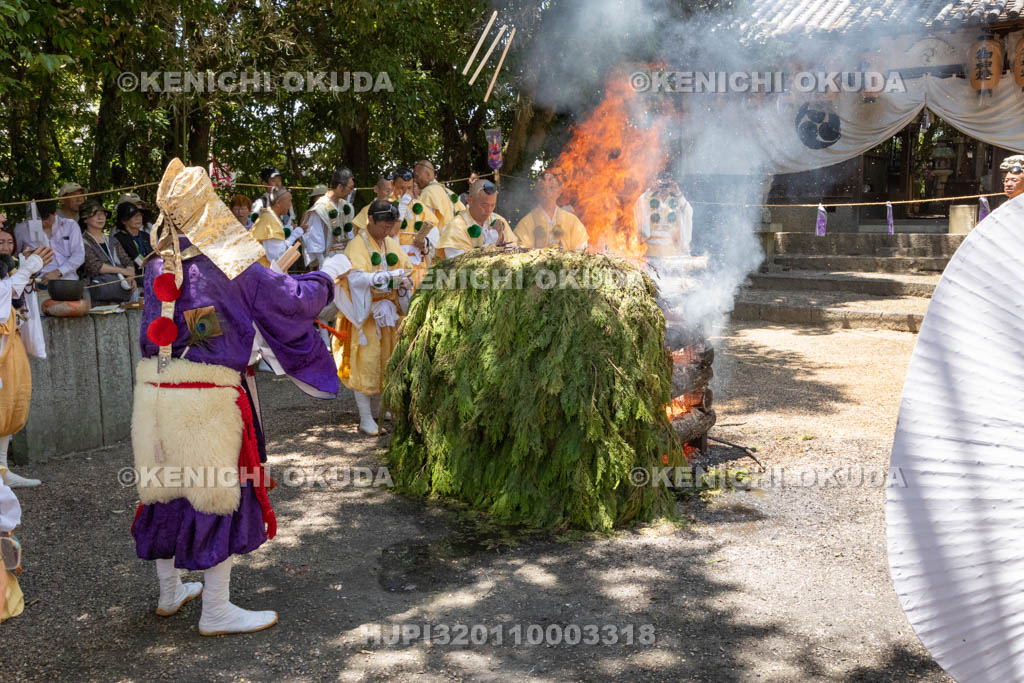 奈良県　金峯山寺　蓮華会　奥田の蓮取り　護摩法要（弁天神社）