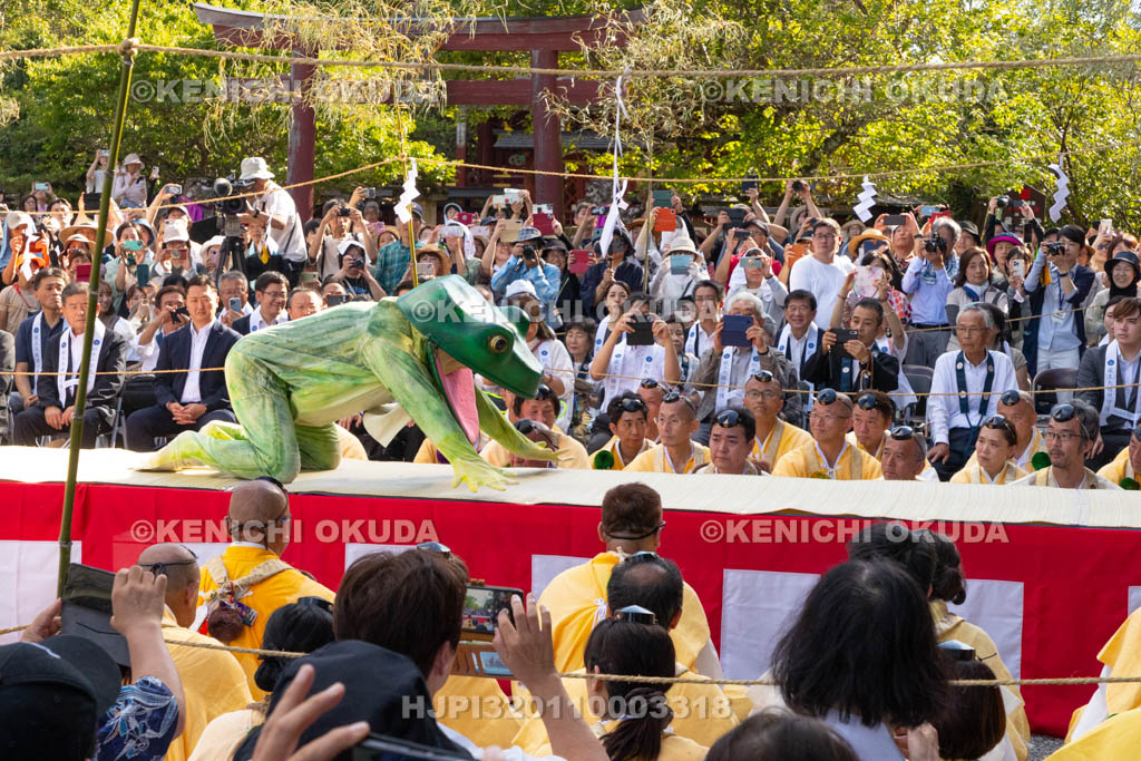 奈良県　金峯山寺　蓮華会・蛙飛び行事