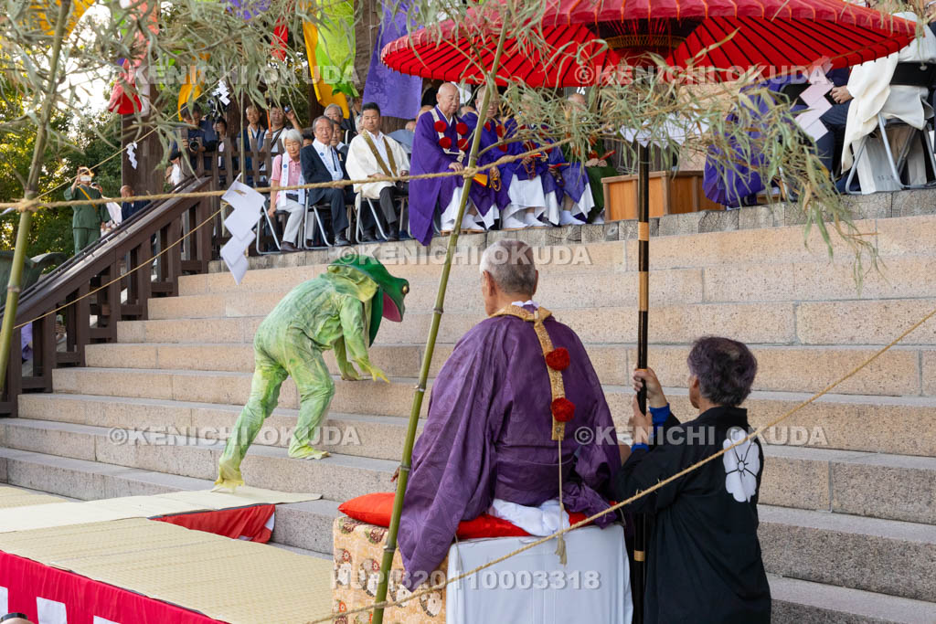 奈良県　金峯山寺　蓮華会・蛙飛び行事