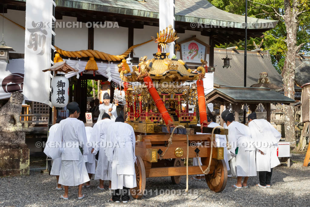 和歌山県　田辺祭（宵宮）　渡御祭　修祓の儀