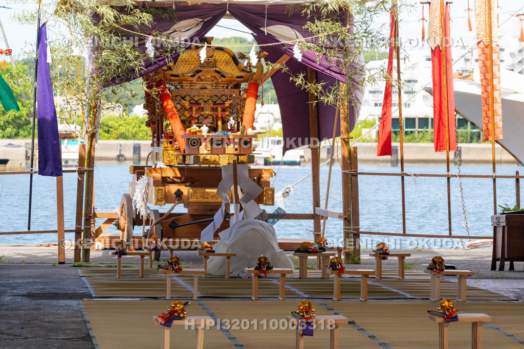 和歌山県　田辺祭（宵宮）　御旅所祭　修祓の儀