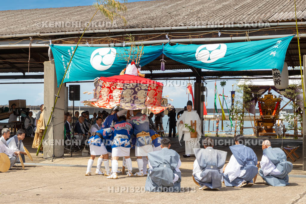 和歌山県　田辺祭（宵宮）　御旅所　住矢御勤め