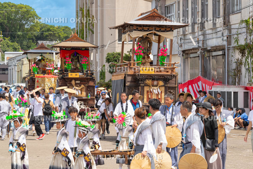 和歌山県　田辺祭（宵宮）　御旅所　笠鉾