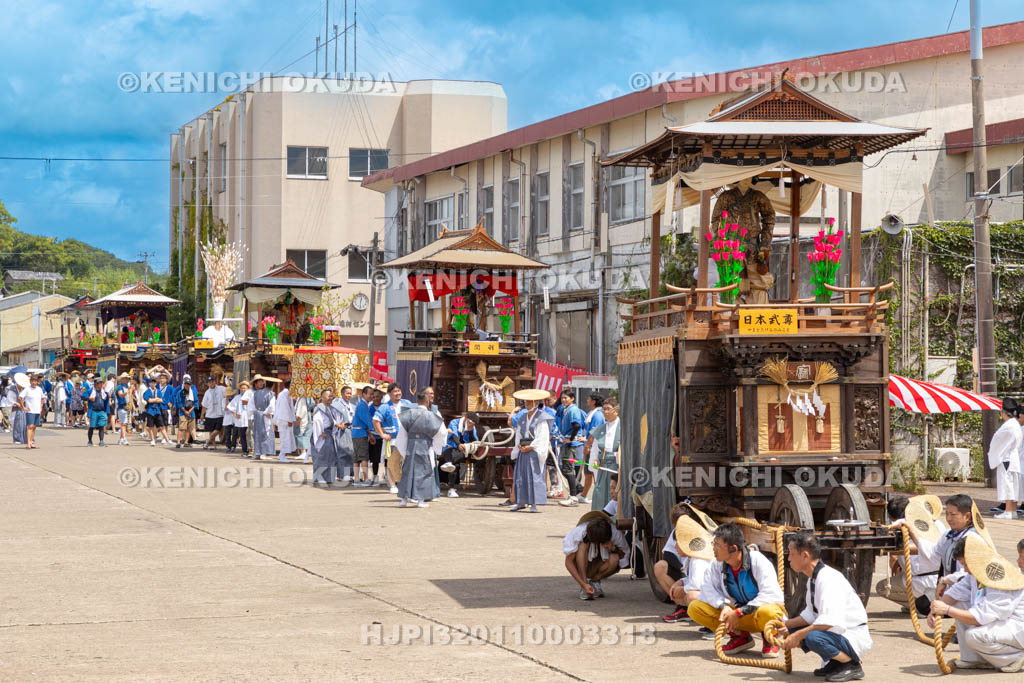 和歌山県　田辺祭（宵宮）　御旅所　笠鉾