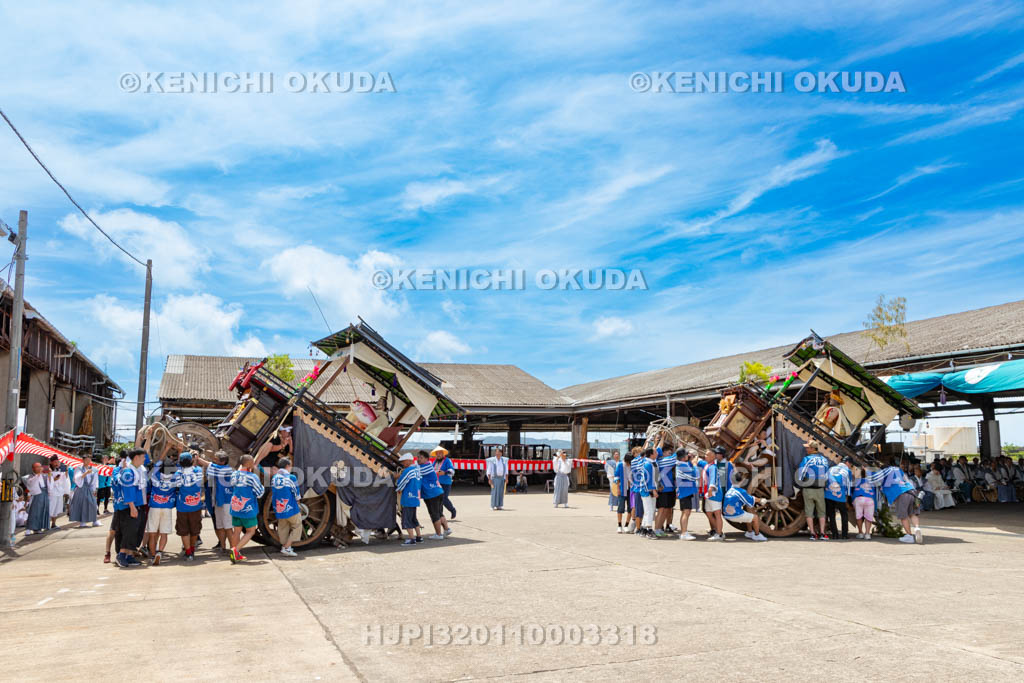 和歌山県　田辺祭（宵宮）　御旅所　笠鉾