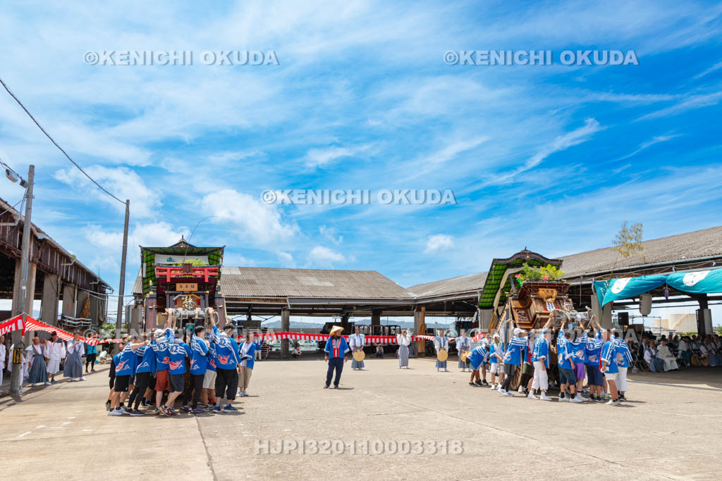 和歌山県　田辺祭（宵宮）　御旅所　笠鉾