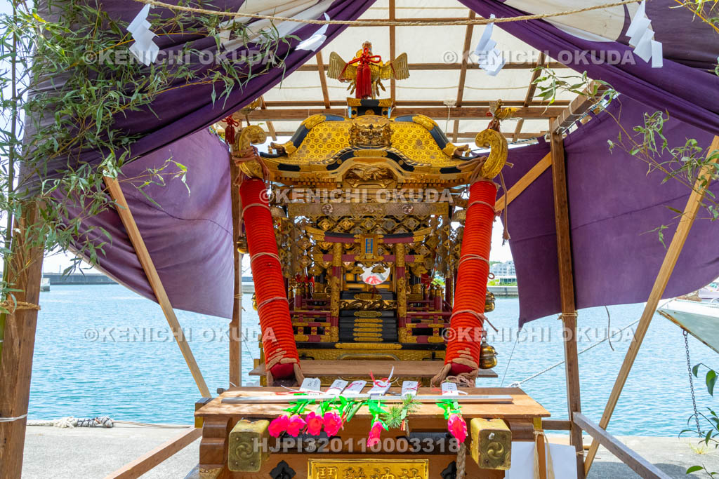 和歌山県　田辺祭（宵宮）　御旅所　神輿