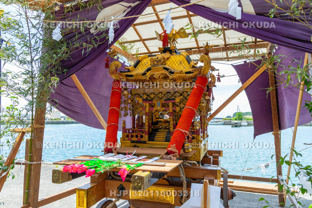 和歌山県　田辺祭（宵宮）　御旅所　神輿