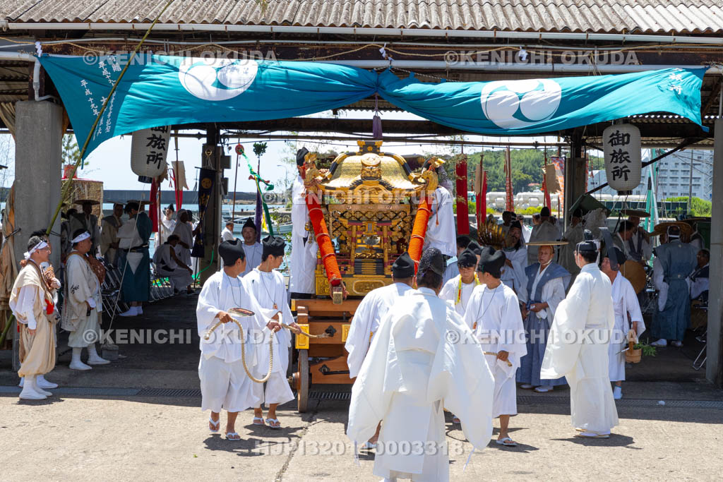 和歌山県　田辺祭（宵宮）　御旅所　発輿