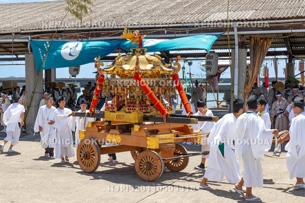 和歌山県　田辺祭（宵宮）　御旅所　発輿