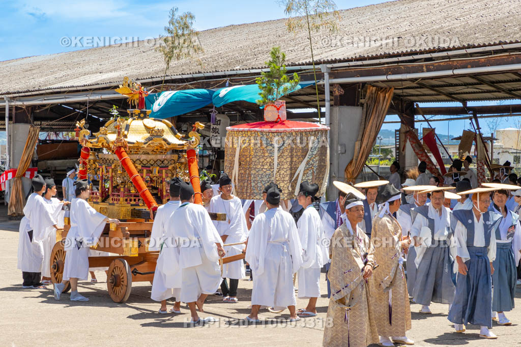 和歌山県　田辺祭（宵宮）　御旅所　発輿
