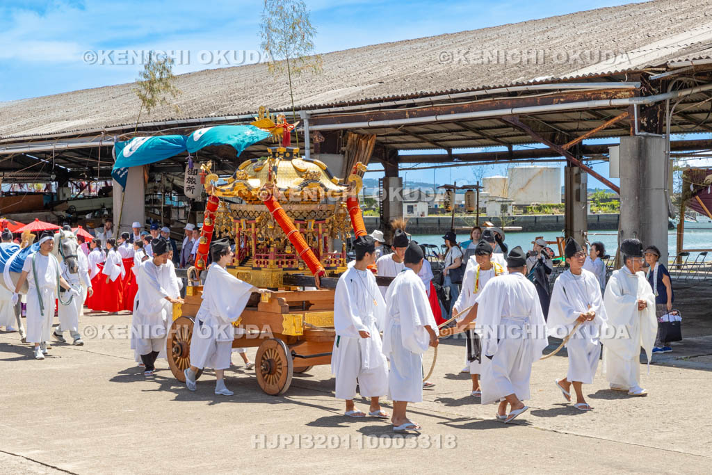 和歌山県　田辺祭（宵宮）　御旅所　発輿
