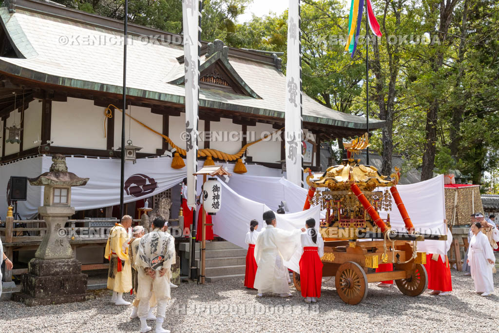 和歌山県　田辺祭（宵宮）　神輿還御　御霊遷しの儀