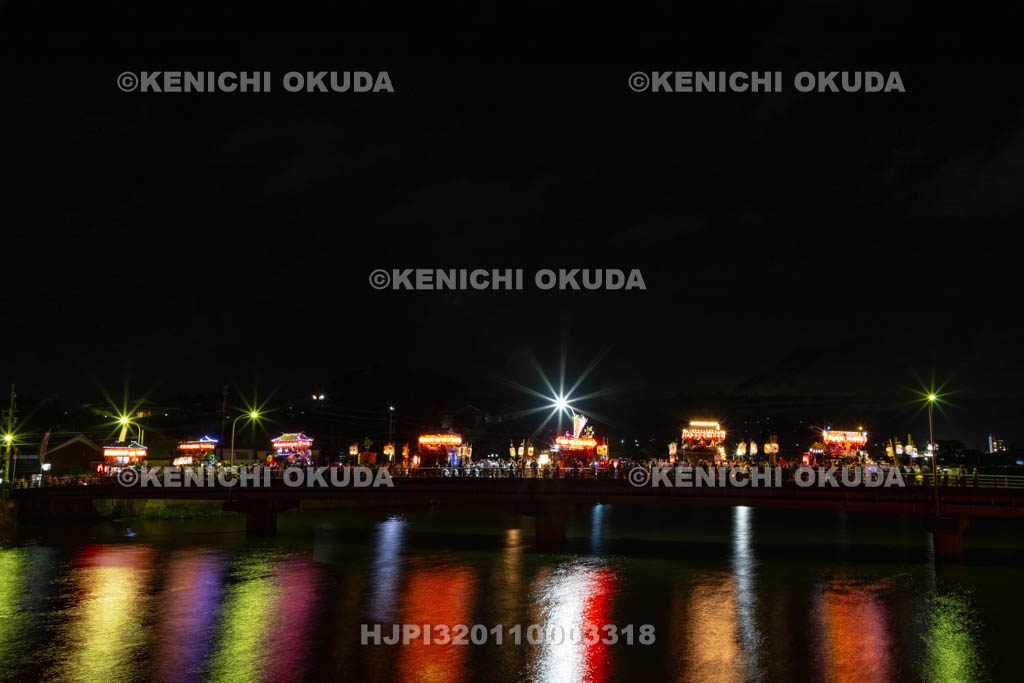 和歌山県　田辺祭（宵宮）　会津橋曳き揃え
