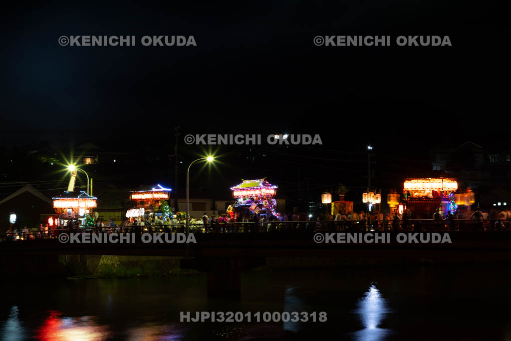 和歌山県　田辺祭（宵宮）　会津橋曳き揃え