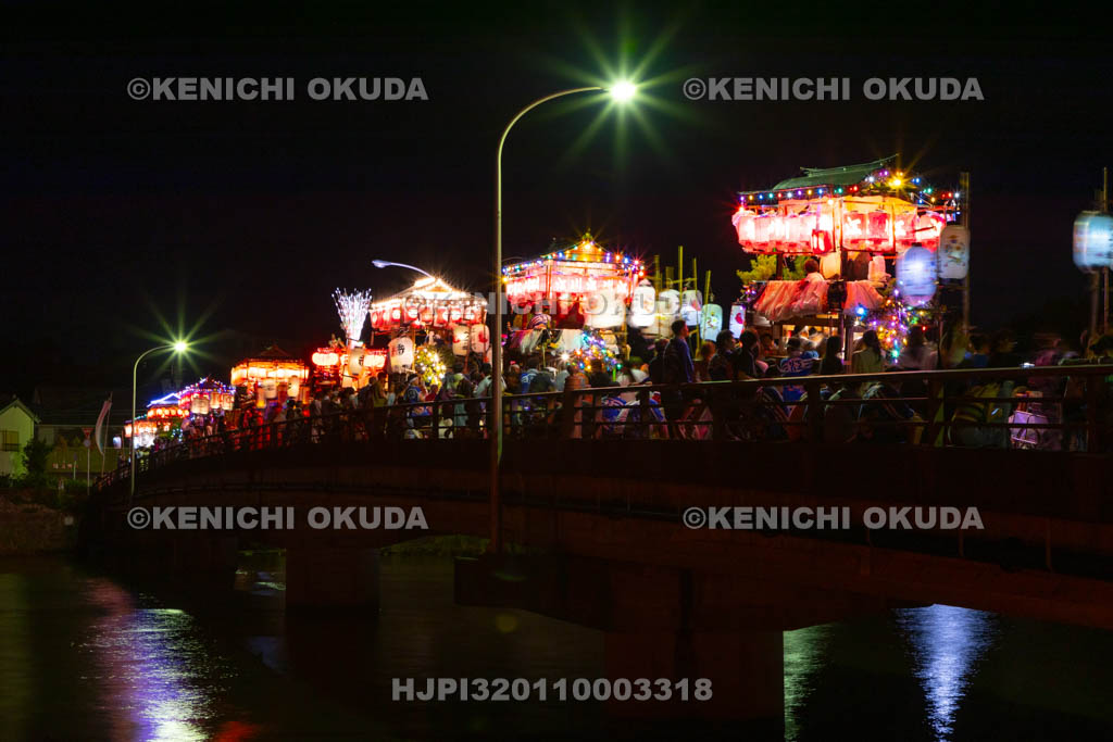 和歌山県　田辺祭（宵宮）　会津橋曳き揃え