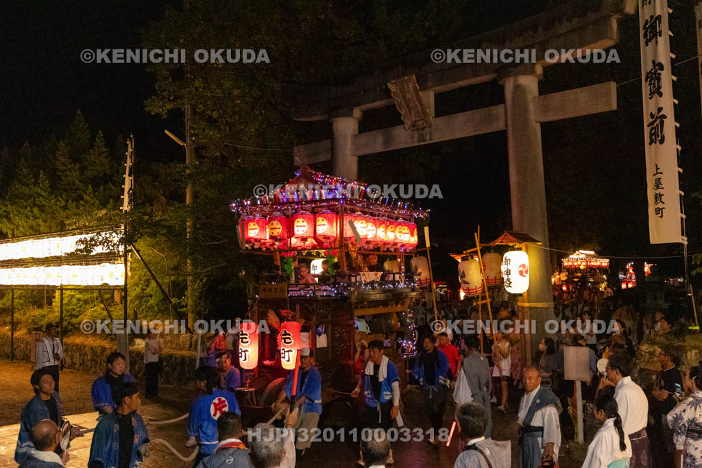 和歌山県　田辺祭（本祭）　曳き別れ　笠鉾（片町）