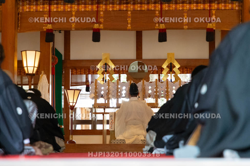 三重県　桑名石取祭　朝御饌祭　祝詞奏上