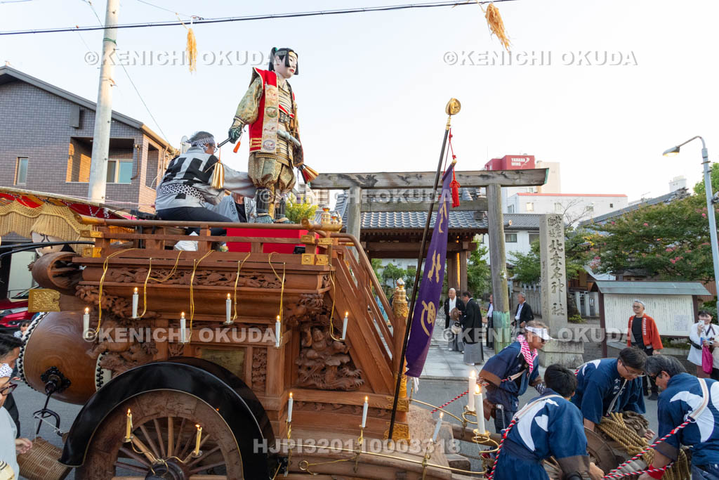 三重県　桑名石取祭　試楽　祭車（今北町）