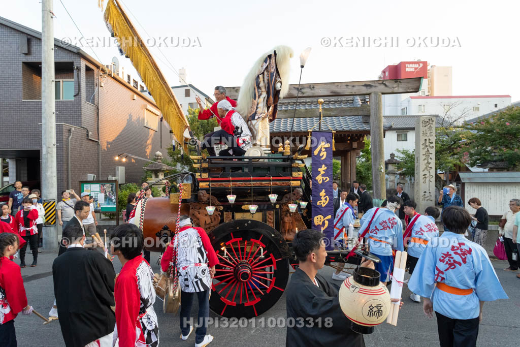 三重県　桑名石取祭　試楽　祭車（今片町）