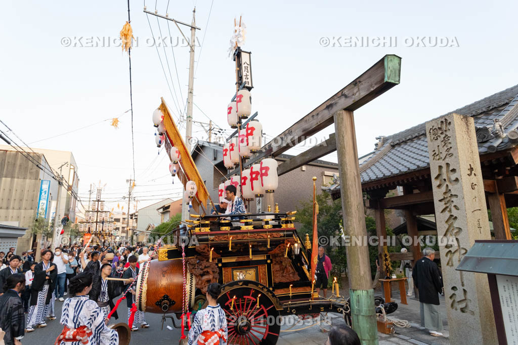 三重県　桑名石取祭　試楽　祭車（今中町）