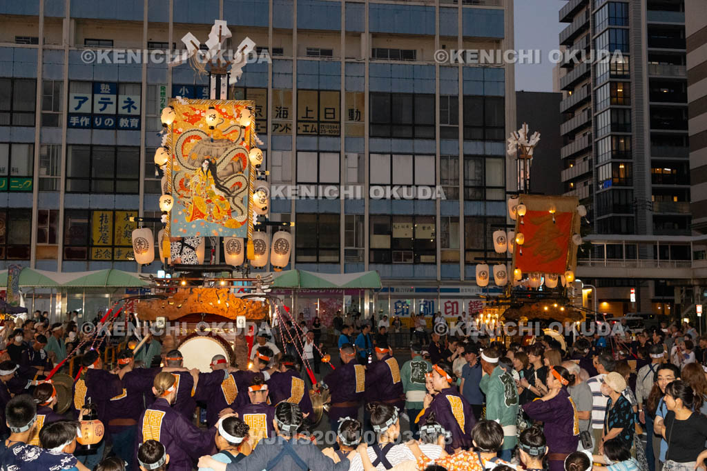 三重県　桑名石取祭　試楽　祭車