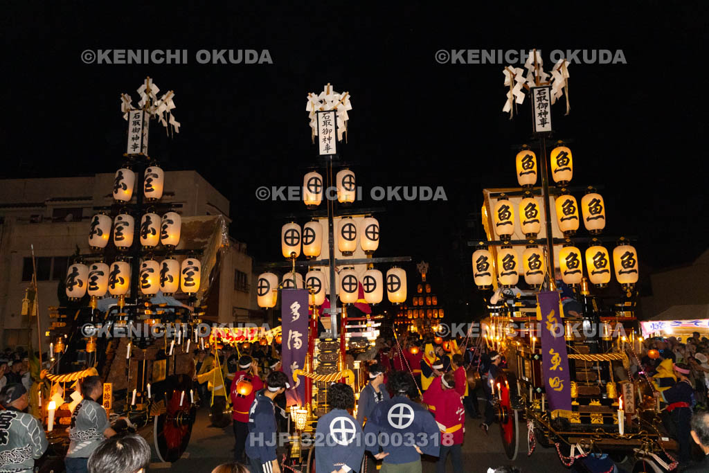 三重県　桑名石取祭　試楽　祭車