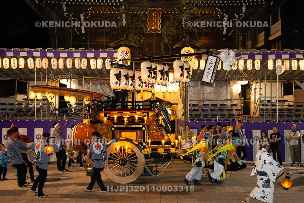 三重県　桑名石取祭　試楽　祭車（京町）