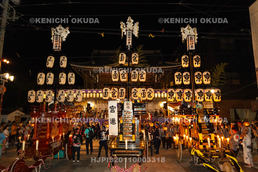 三重県　桑名石取祭　試楽　祭車