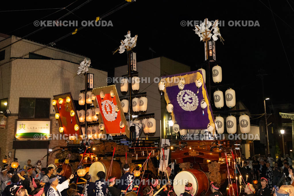 三重県　桑名石取祭　試楽　祭車