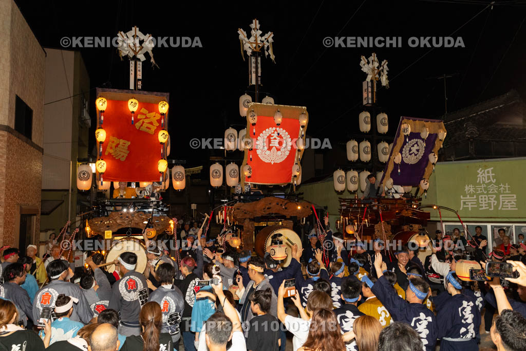 三重県　桑名石取祭　試楽　祭車