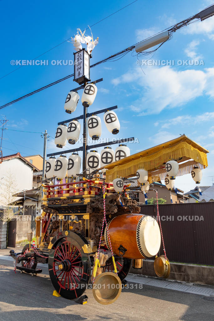 三重県　桑名石取祭　祭車整列・曳き出し（本楽）　祭車（田町）