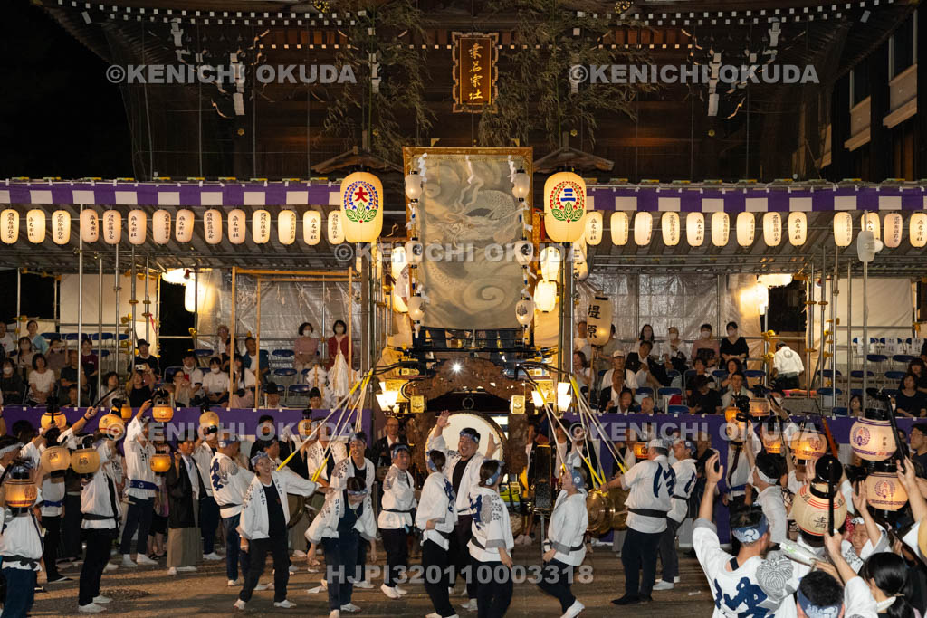三重県　桑名石取祭　花車渡祭（本楽）　祭車（堤原）