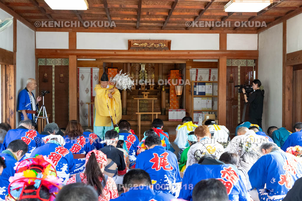 三重県　富田の鯨船行事　鎮火祭　修祓の儀