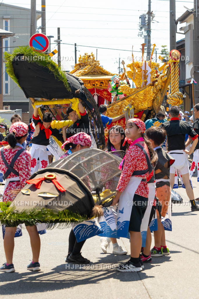 三重県　富田の鯨船行事　町練り　権現丸