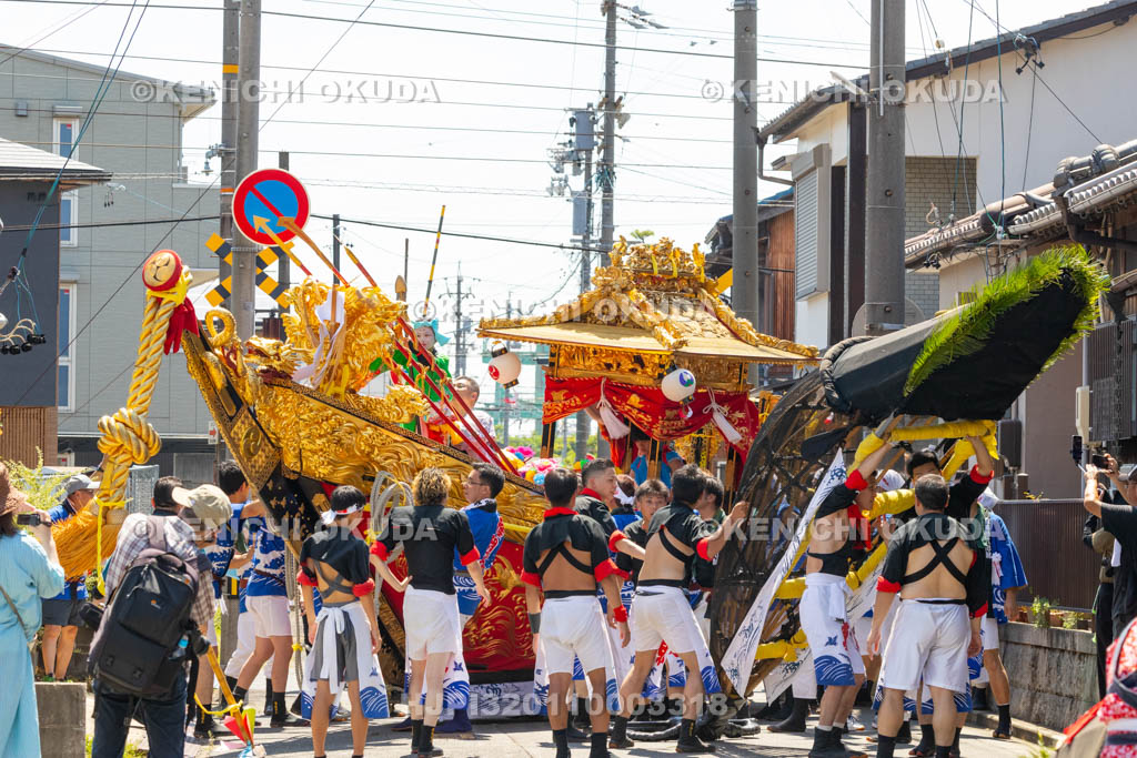 三重県　富田の鯨船行事　町練り　権現丸
