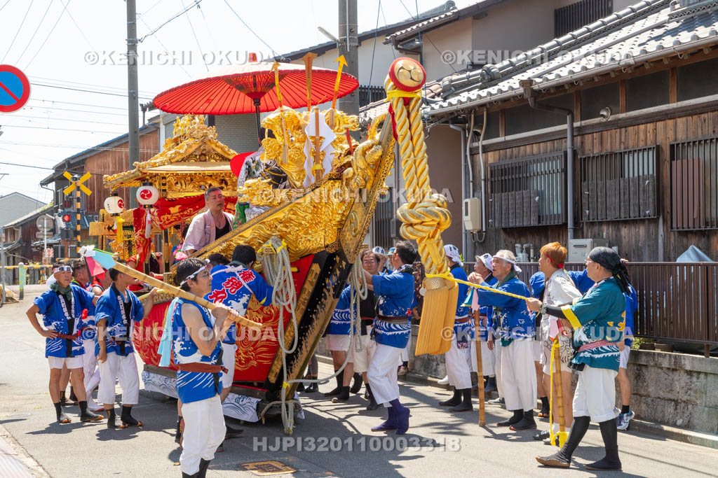 三重県　富田の鯨船行事　町練り　権現丸