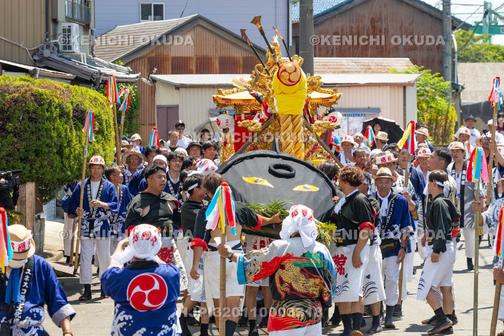 三重県　富田の鯨船行事　町練り　感應丸